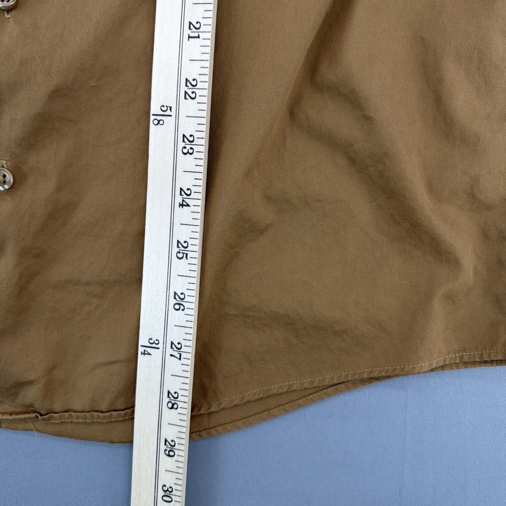 Kenneth Cole Reaction Dress Shirt Men's Medium 15.5 Brown Long Sleeve Button Up - Picture 7 of 9